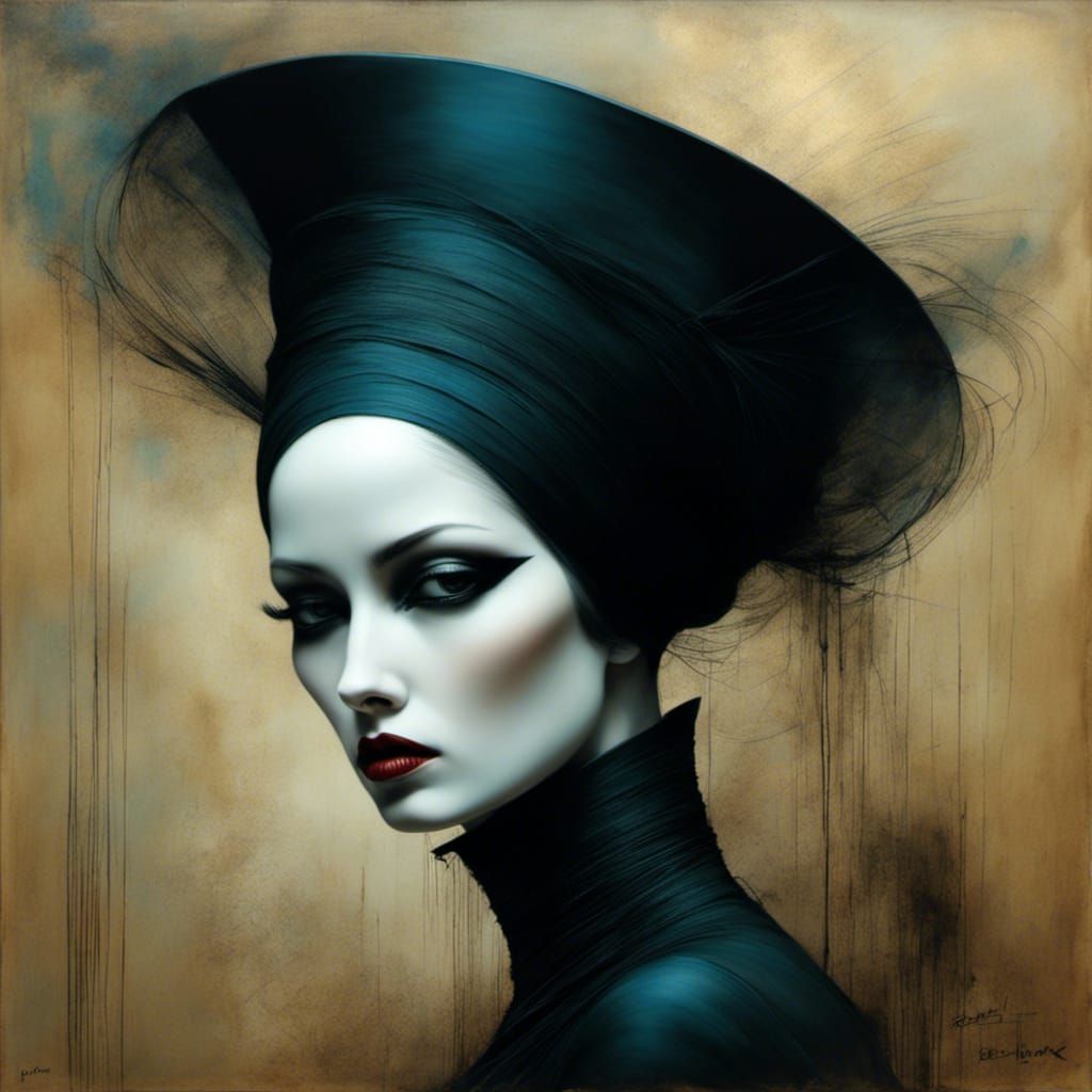 Pop Surrealist Portrait Inspired by Dark Fantasy Art