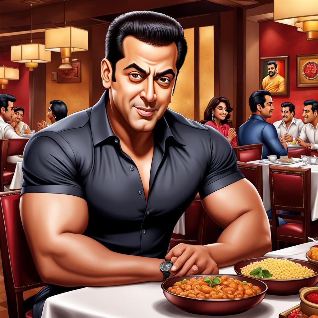 Salman Khan Caricature in 3D Cartoon Style