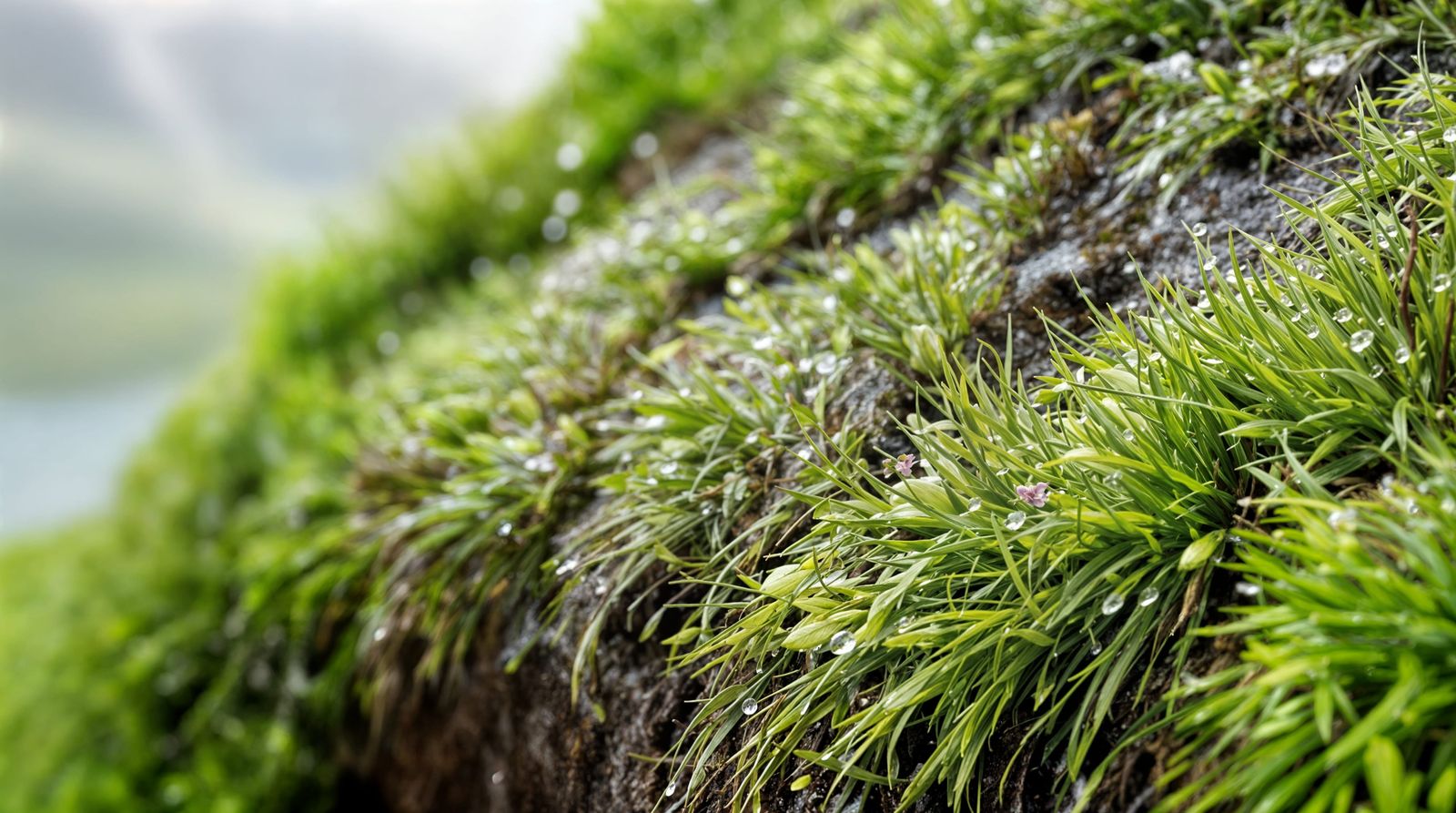 Vibrant Norwegian Sod Roof in Springtime