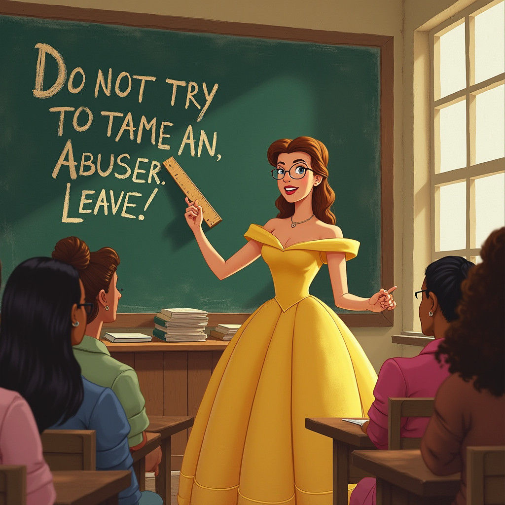 Belle Teaches Empowerment, in Rockwell Style