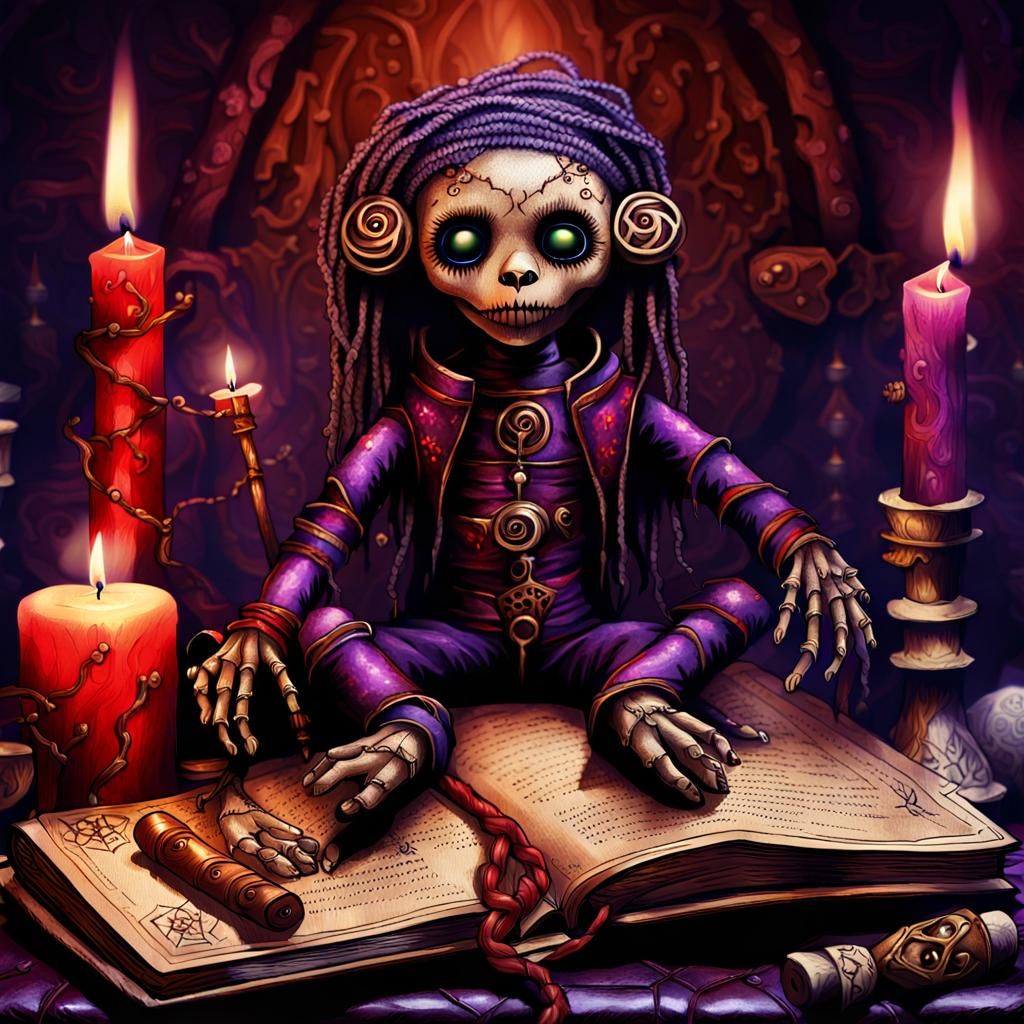 Voodoo Doll in Dark Gothic Fantasy Style