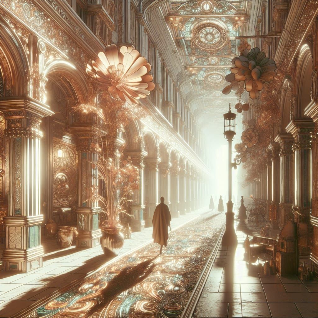 Ethereal Technopunk Nonplace in Precisionist Style