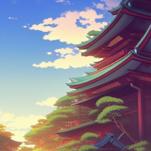 Anime Key Visual Inspired by Studio Ghibli