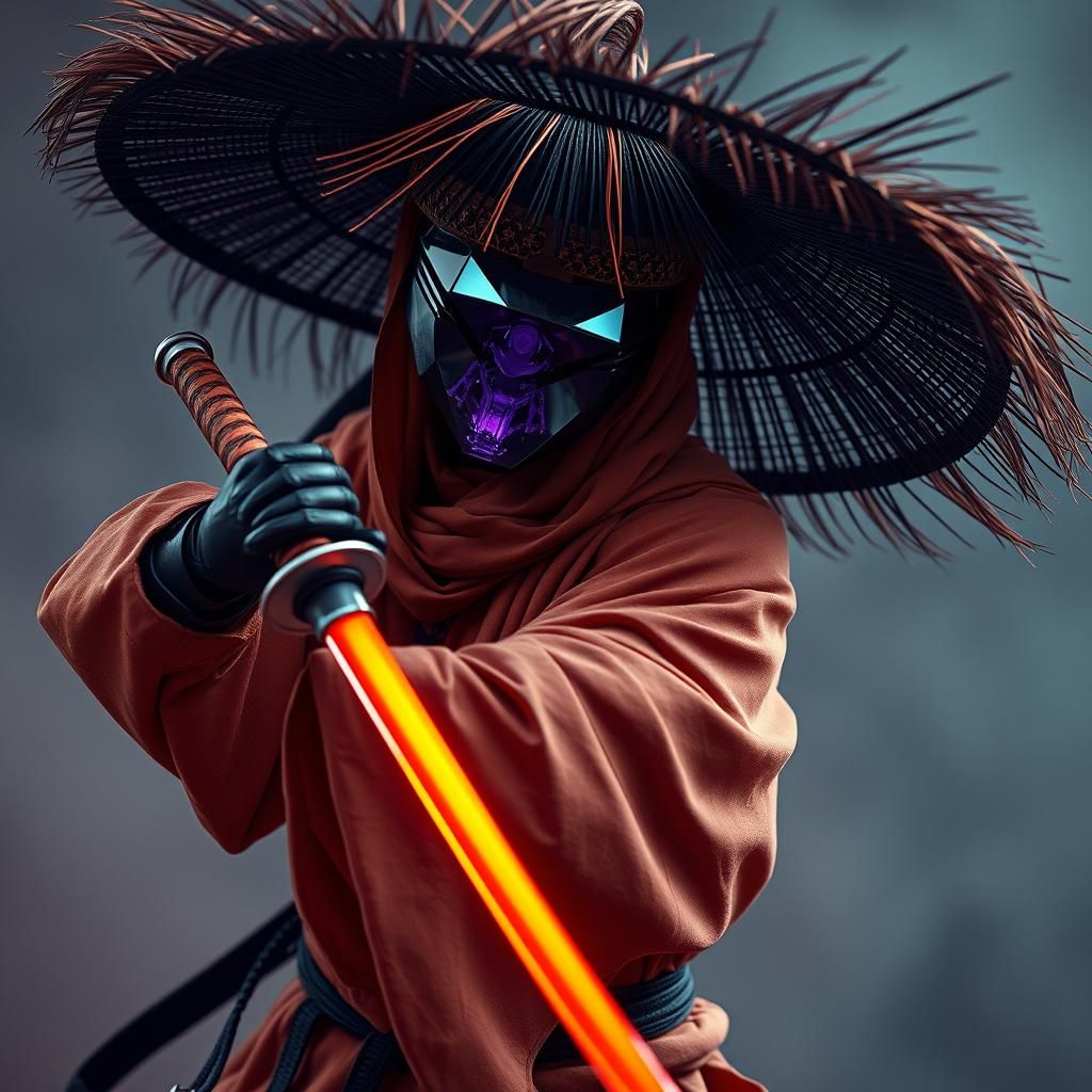 Cyborg Sorcerer: Whimsical Robot 'Freak' in Epic Fight Stanc...