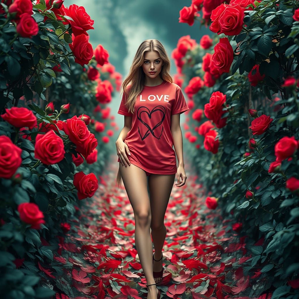 Stunning Woman Adorned in Floral Fantasy