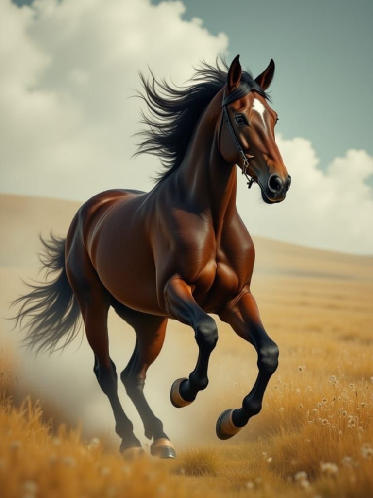 High Fashion Horse Running Free