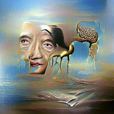 Surrealist Melting Forms in Oil, Dali Style