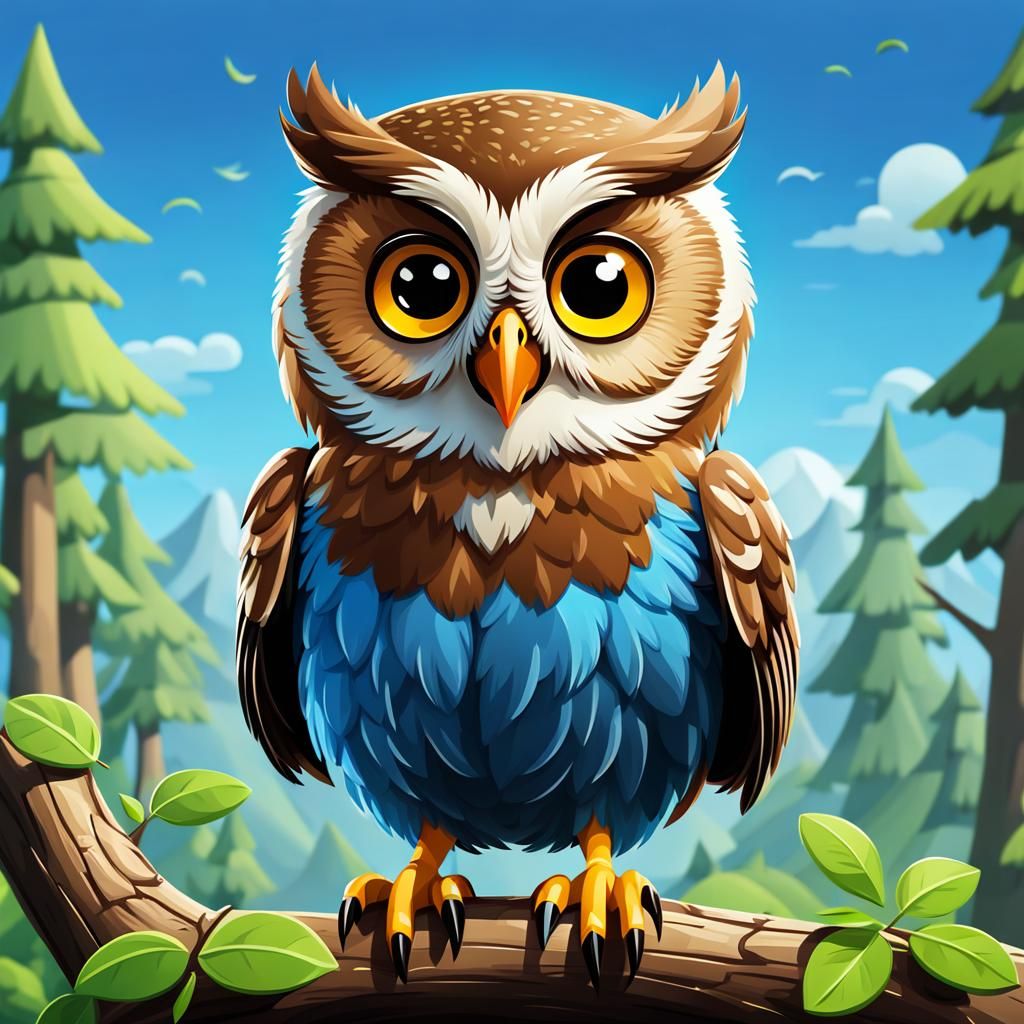 Happy Duolingo Owl Logo