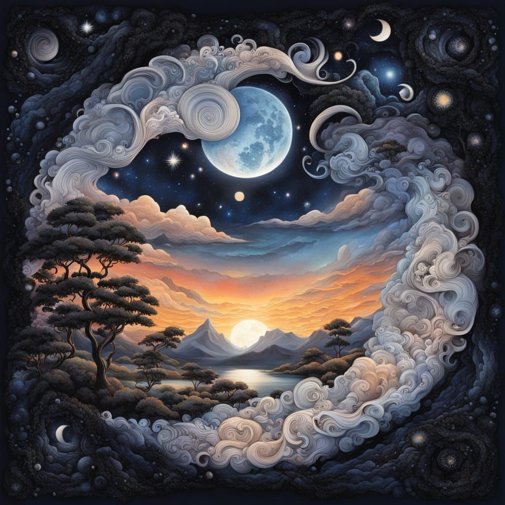 Harmonious Yin-Yang of Celestial and Earthly Realms