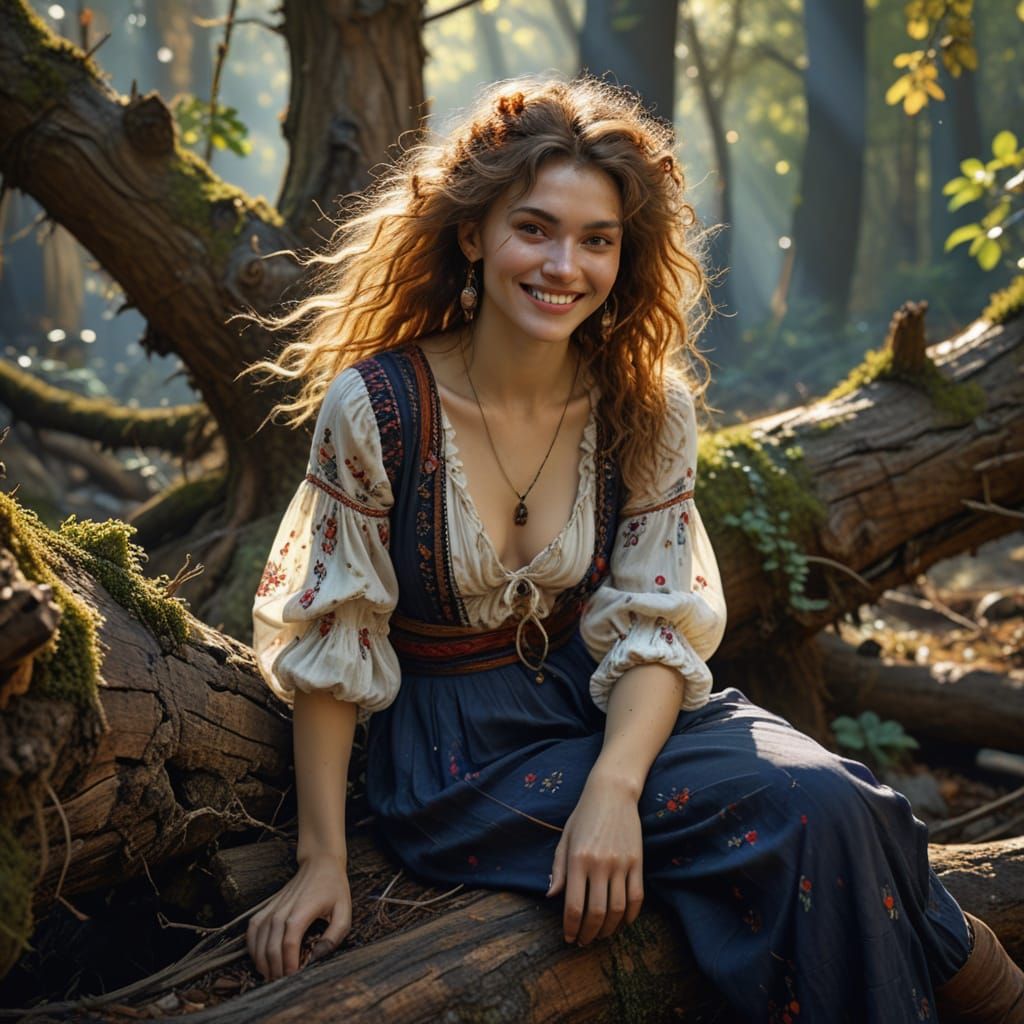 Rembrandt-Inspired Hippie Portrait with Cinematic Lighting