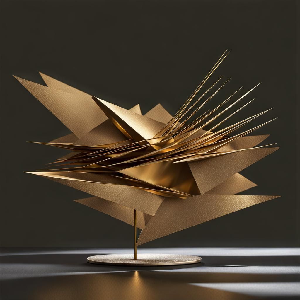 Abstract Gold Blending Cycles in Matte Painting Style