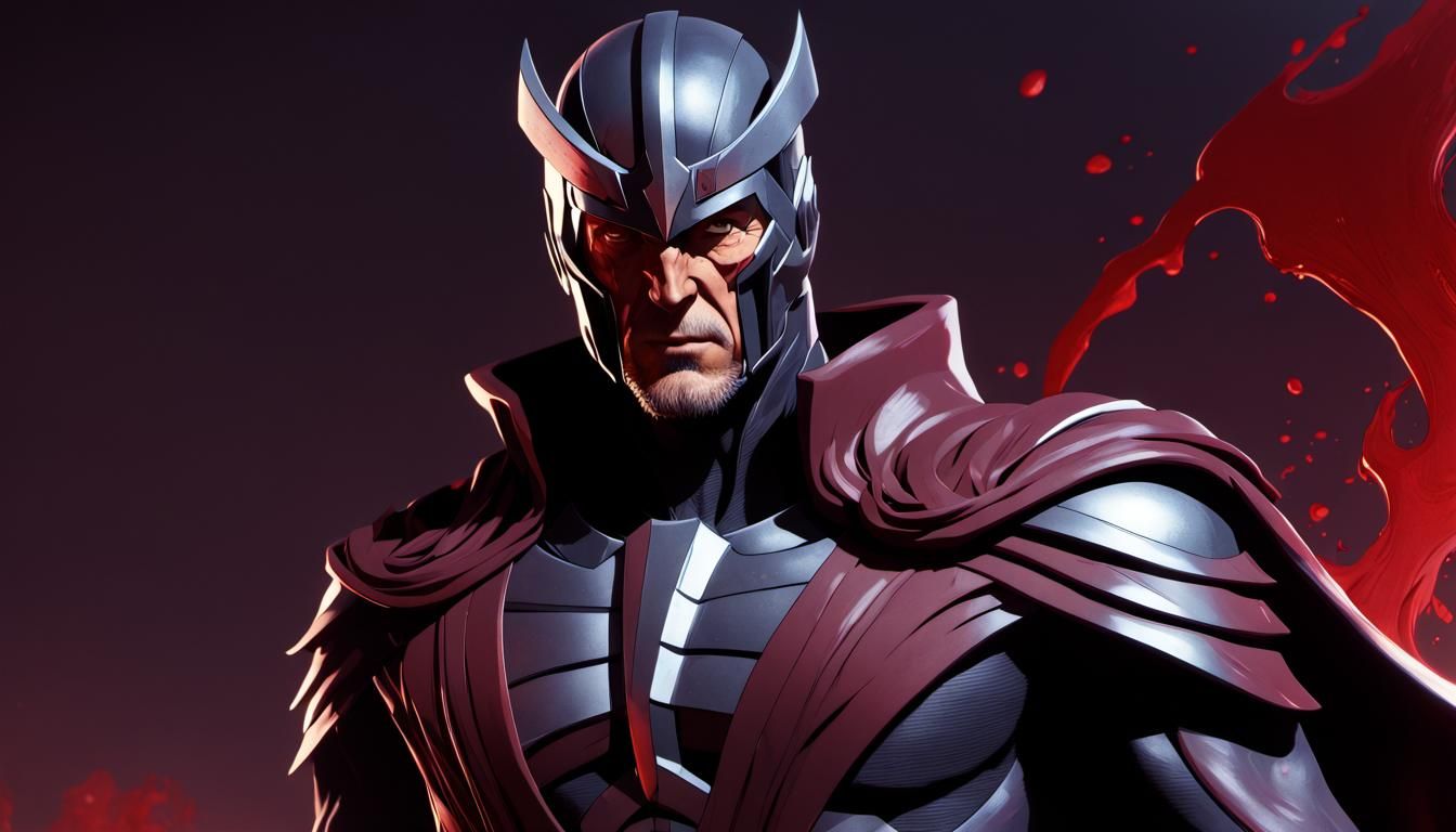 Magneto in Medieval Armor: Dark Fantasy Concept Art