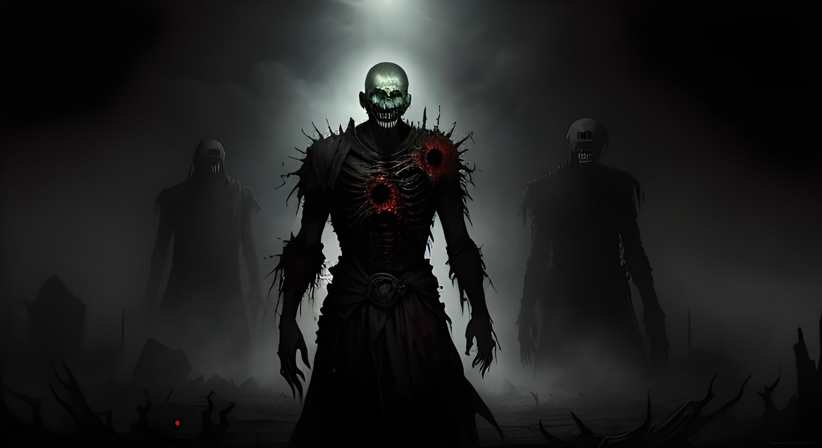 Ominous Zombie Man in Dark Fantasy Art