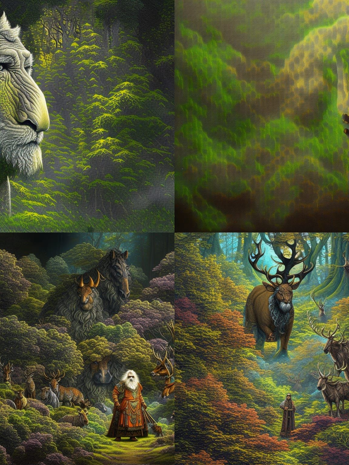 Enchanted Forest: Druid Portrait in Fantasy Style