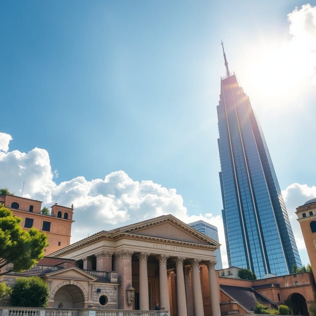 Ancient Roman Meets Eco-Friendly Skyscrapers in Heavenly Har...