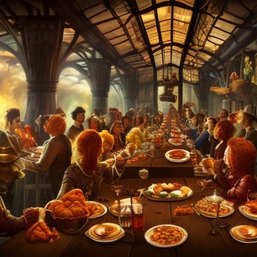 Steampunk Thanksgiving Feast: Infinite Dining in 8K