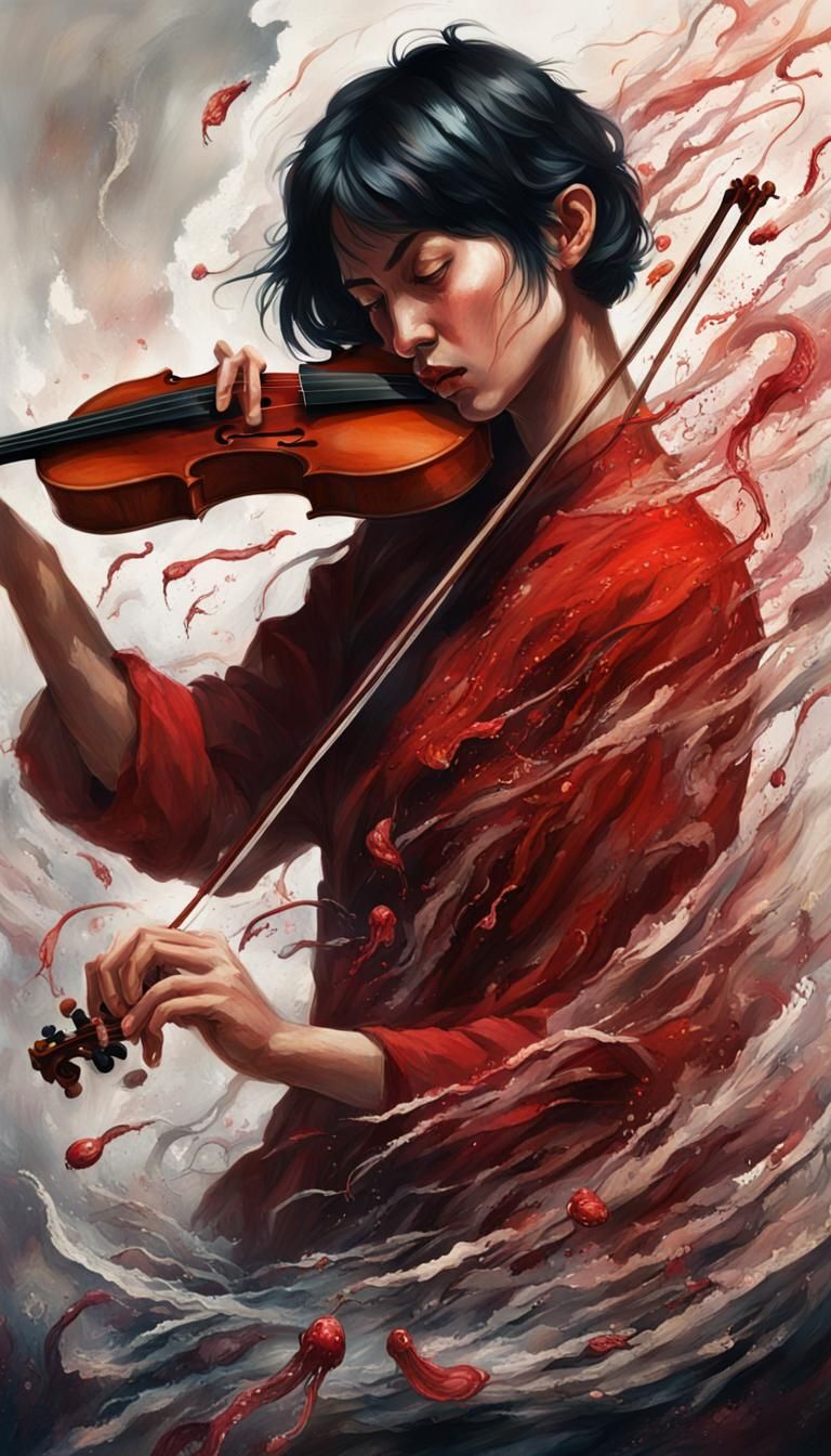 Violinist in Red Plays a Deadly Tune