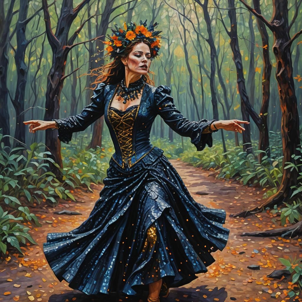 Eerie Folk Music Video Scene in Expressionist Style