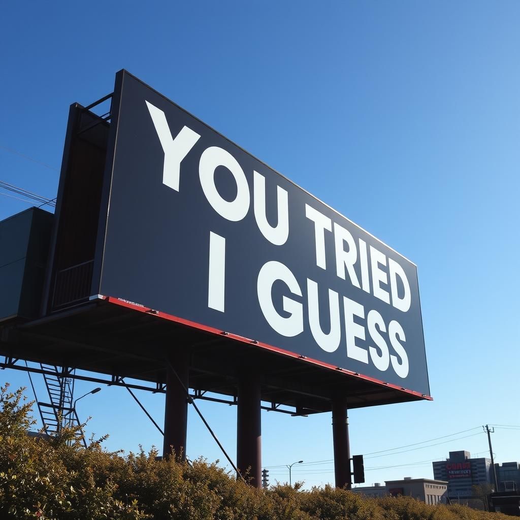 Billboard with Motivational Slogan