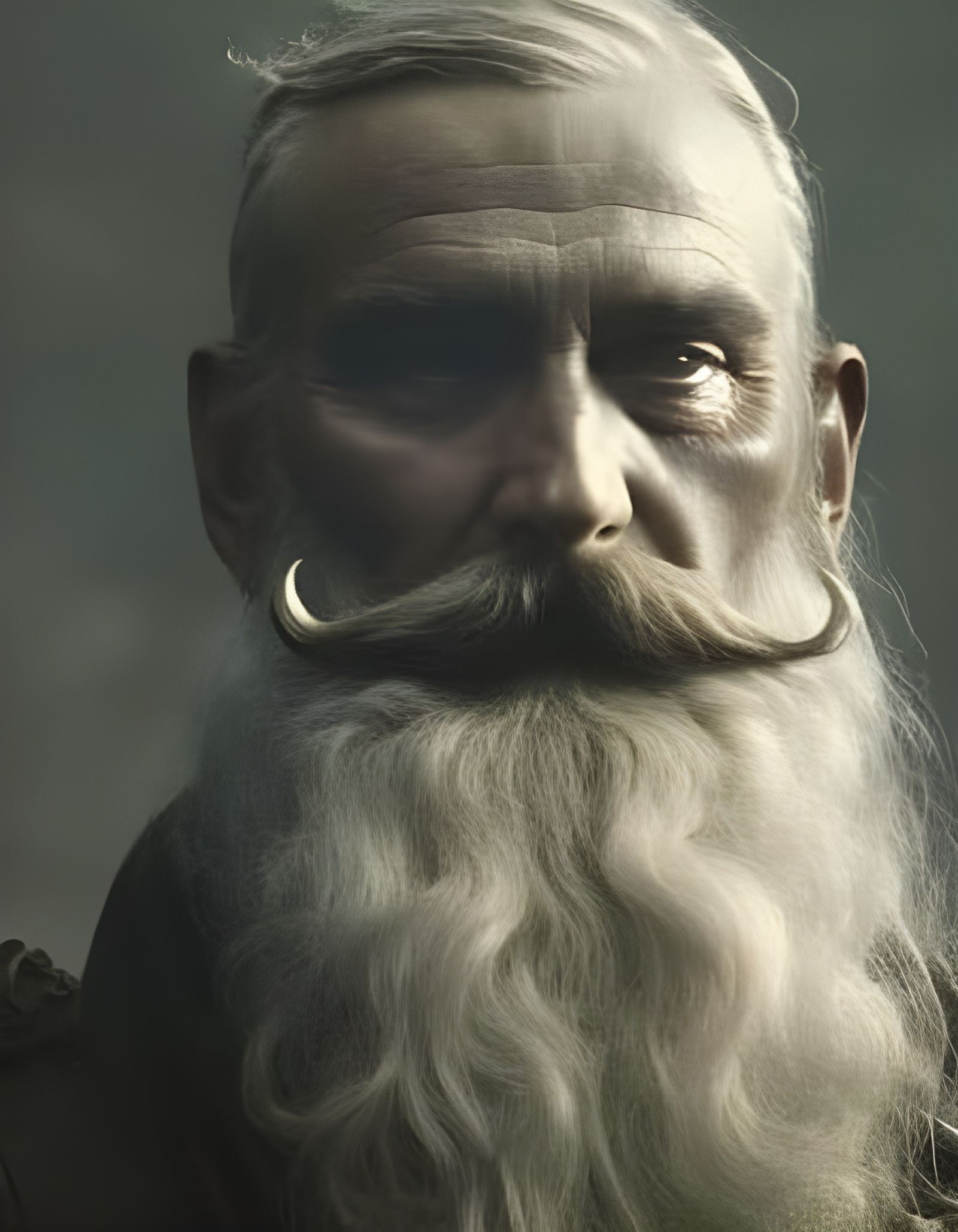 Odin Portrait: Ancient Viking God with Braided Beard