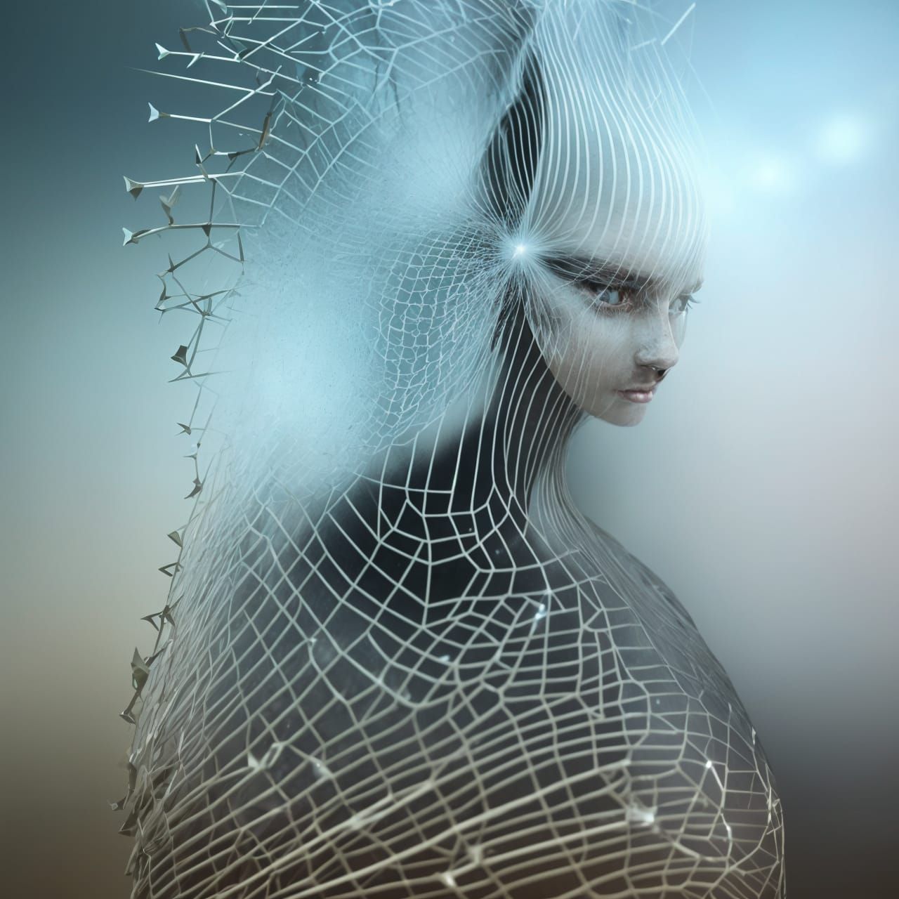 Eldritch Architecture with Filigree and Soft Light