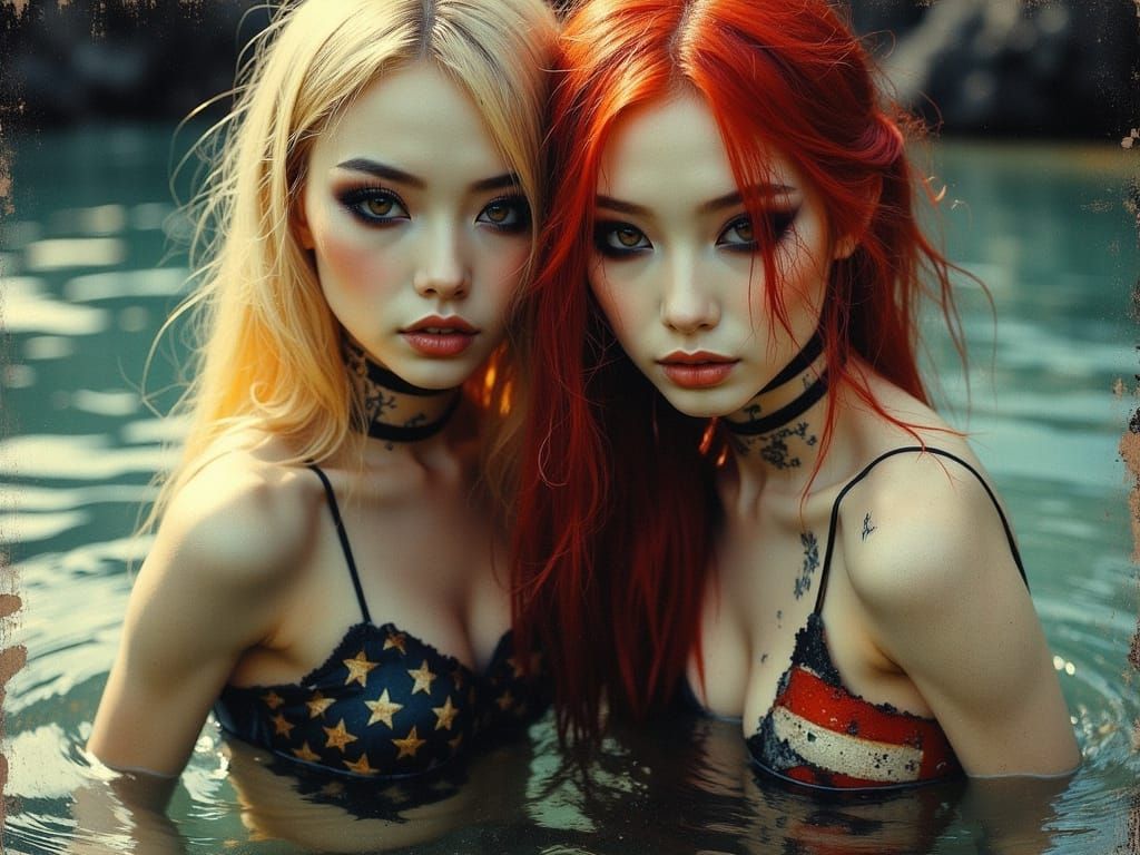 Swimming with Chyou and Dai Lu