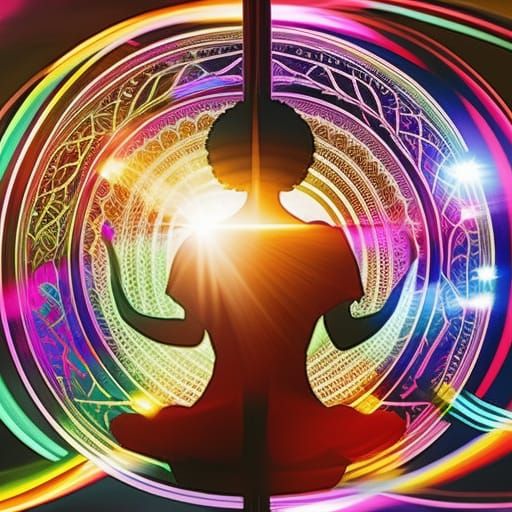 Spiritual Silhouette in Divine Circle, Anime Style