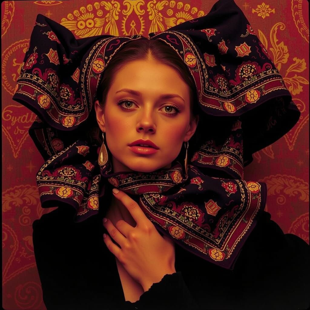 Swirling Spirals of Red Hues in a Twisted Form