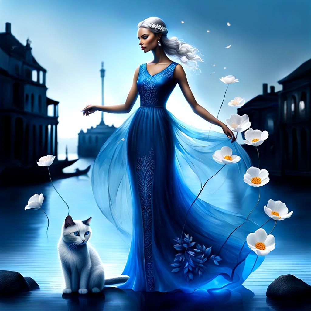 Water Elemental Woman Digital Concept Art