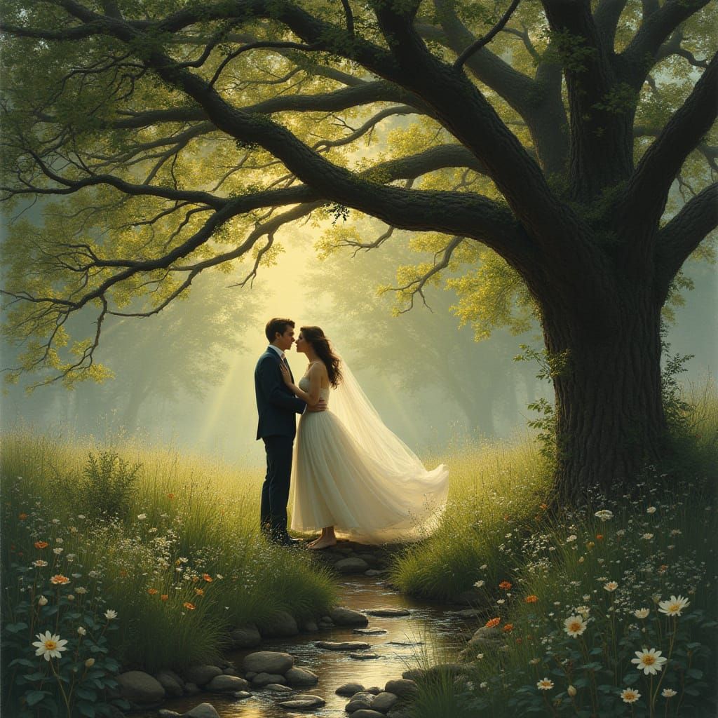 Ethereal Lovers in a Secret Glade