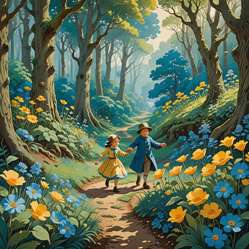 Whimsical Fantasy Landscapes of Enchanted Munchkin Forests