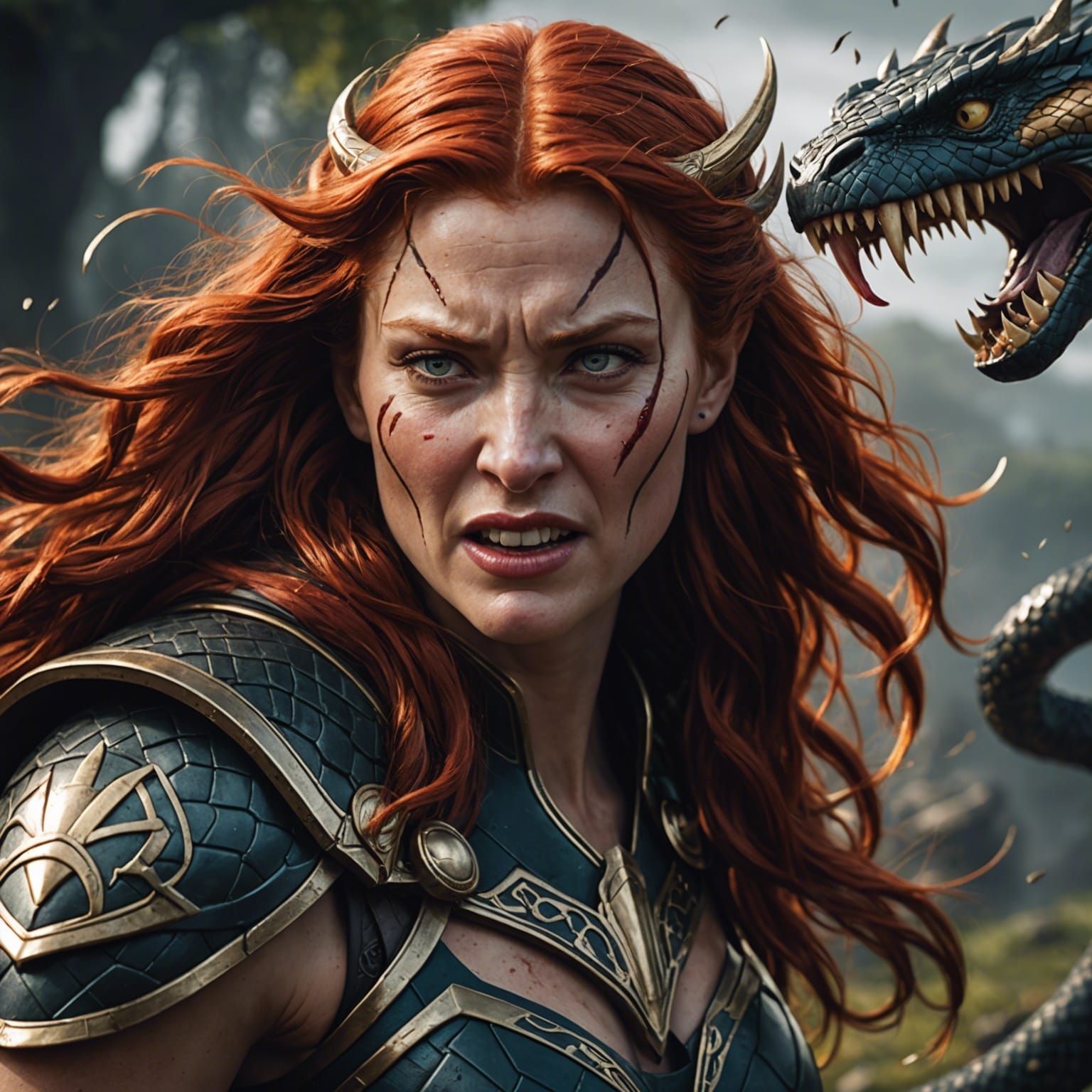 Lady Thor's Perilous Encounter with a Serpent