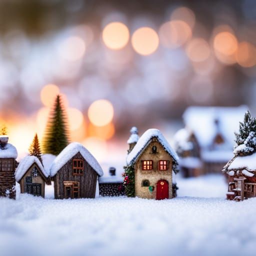 Miniature Christmas Market in Fairy Town