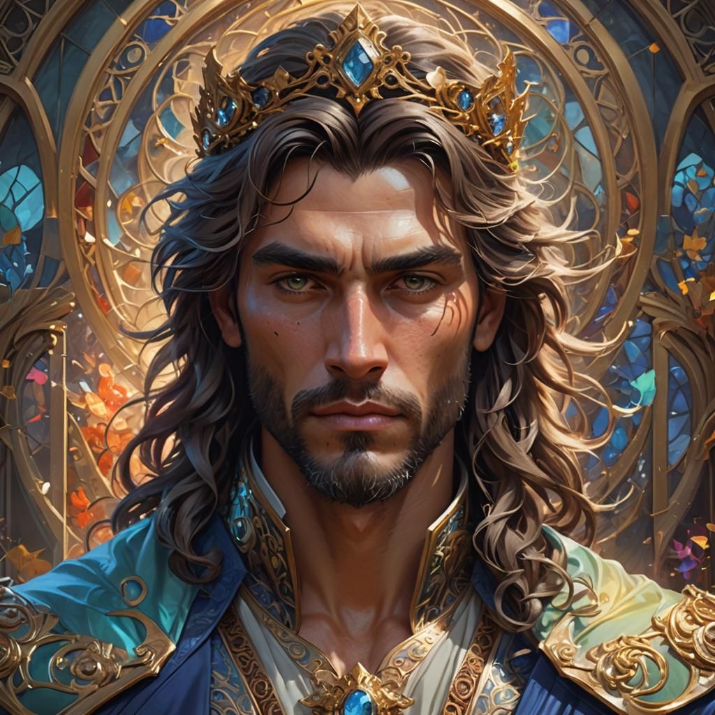Fantasy Prince Portrait in Artgerm Style