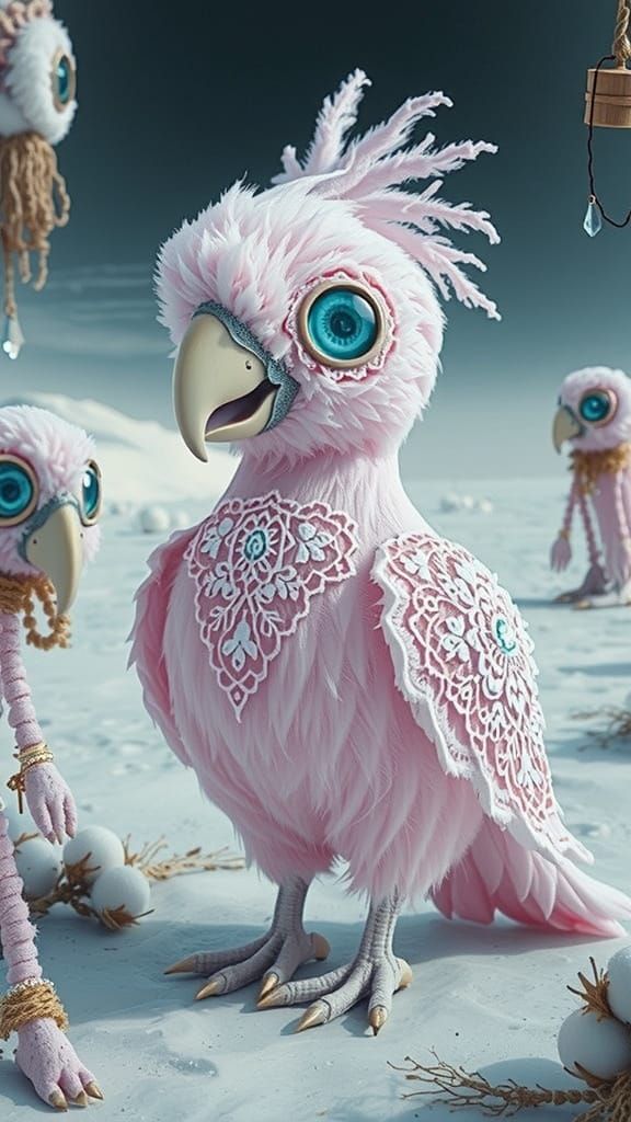 Stitched Parrot Ragdoll in Frosty Wasteland
