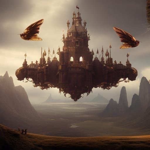 Letter in Flight: A Dramatic Digital Painting