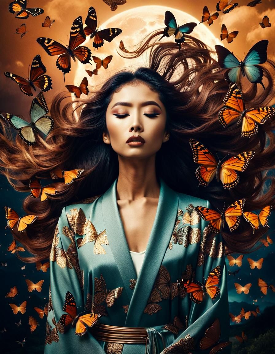 Double exposure,coppertoned pattern Epic cinematic brilliant...