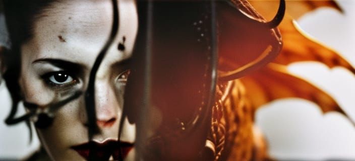 Dragons Battle Close-Up in Comic Book Style