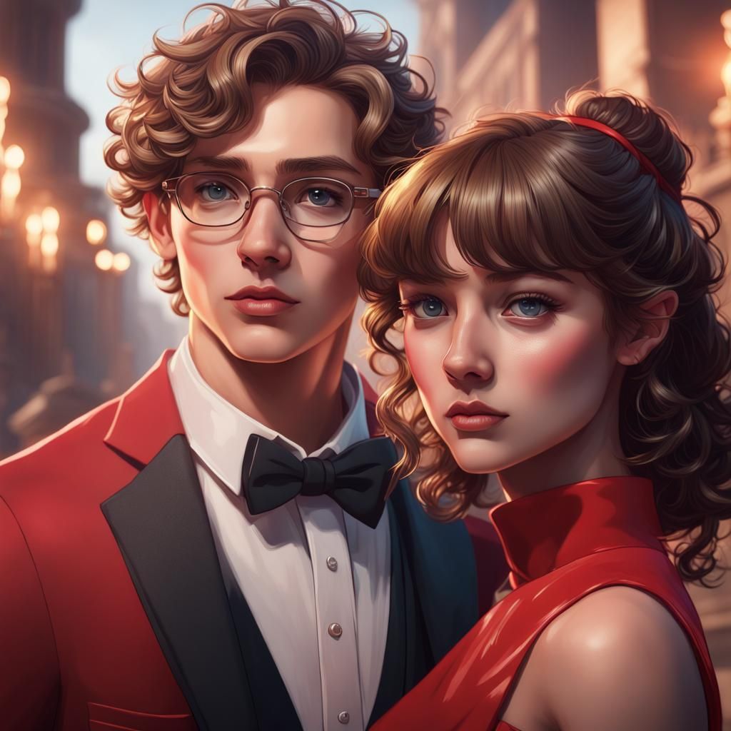 Prom Night Portrait in Hyperdetailed Style
