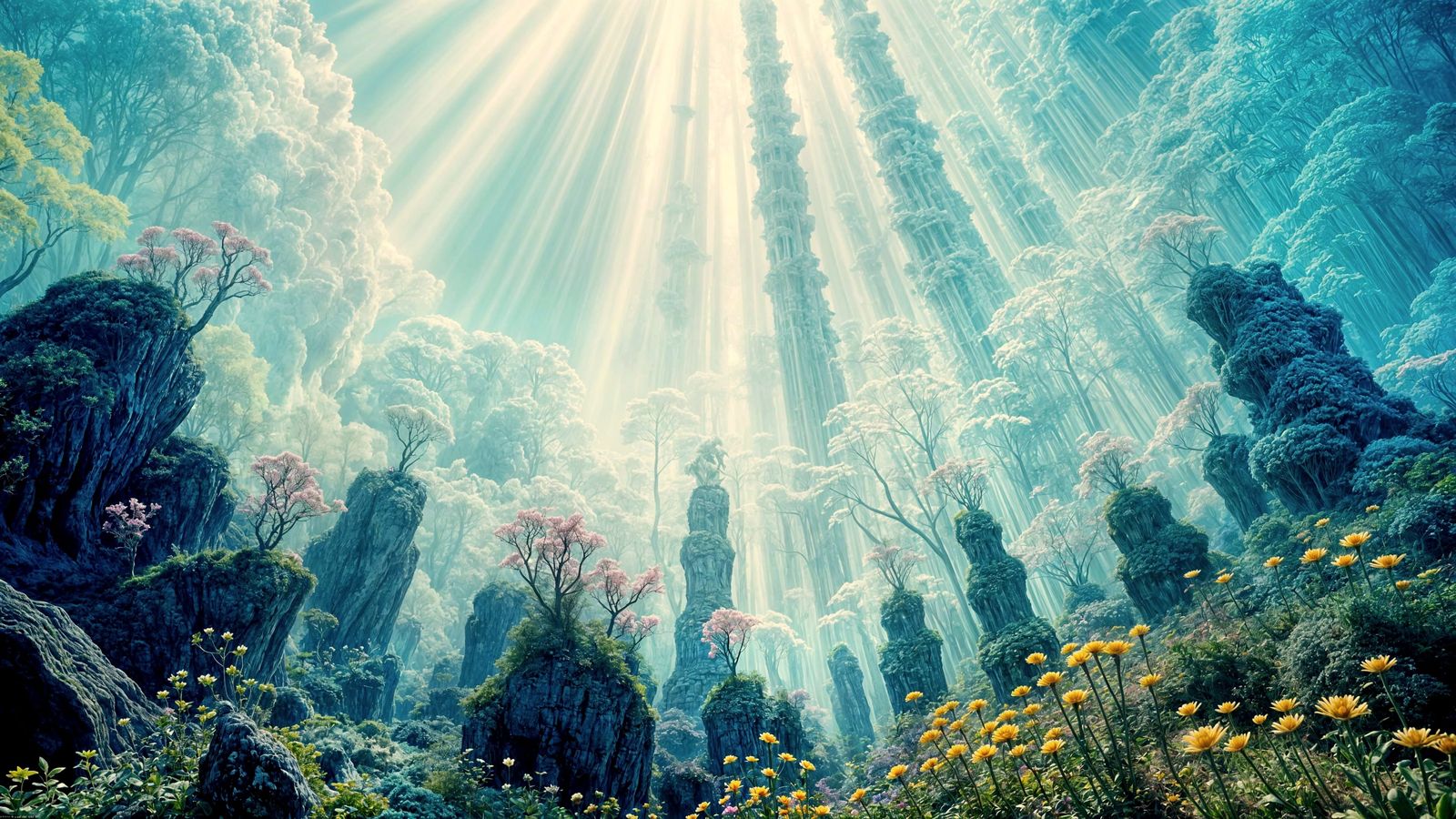 Dreamlike Abstract Composition with Ethereal Feel