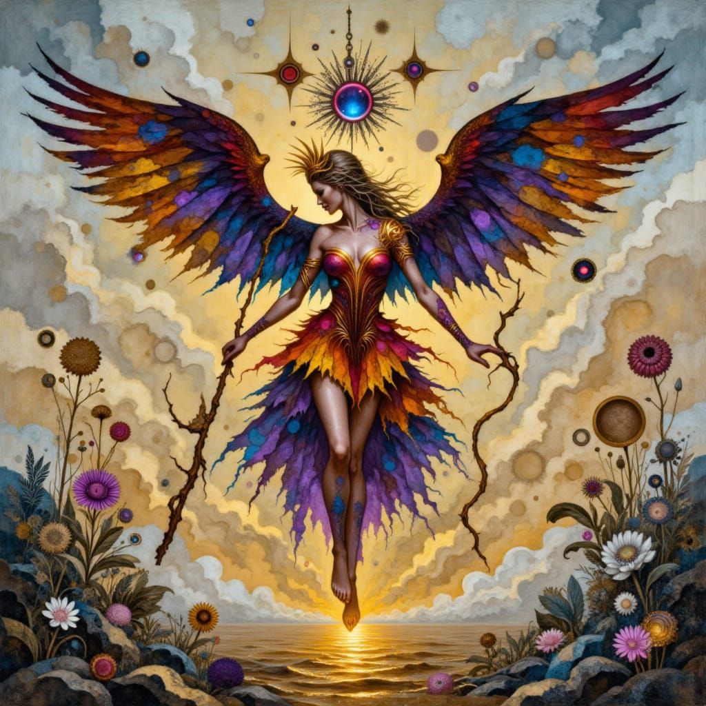 Valkyrie Paradise in Abstract Style