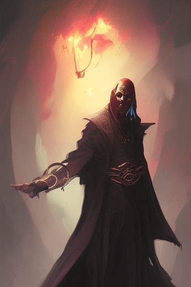 Sinister Dark Magic Wizard Portrait