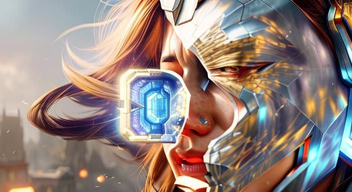 Detailed Portrait in Art Nouveau Style