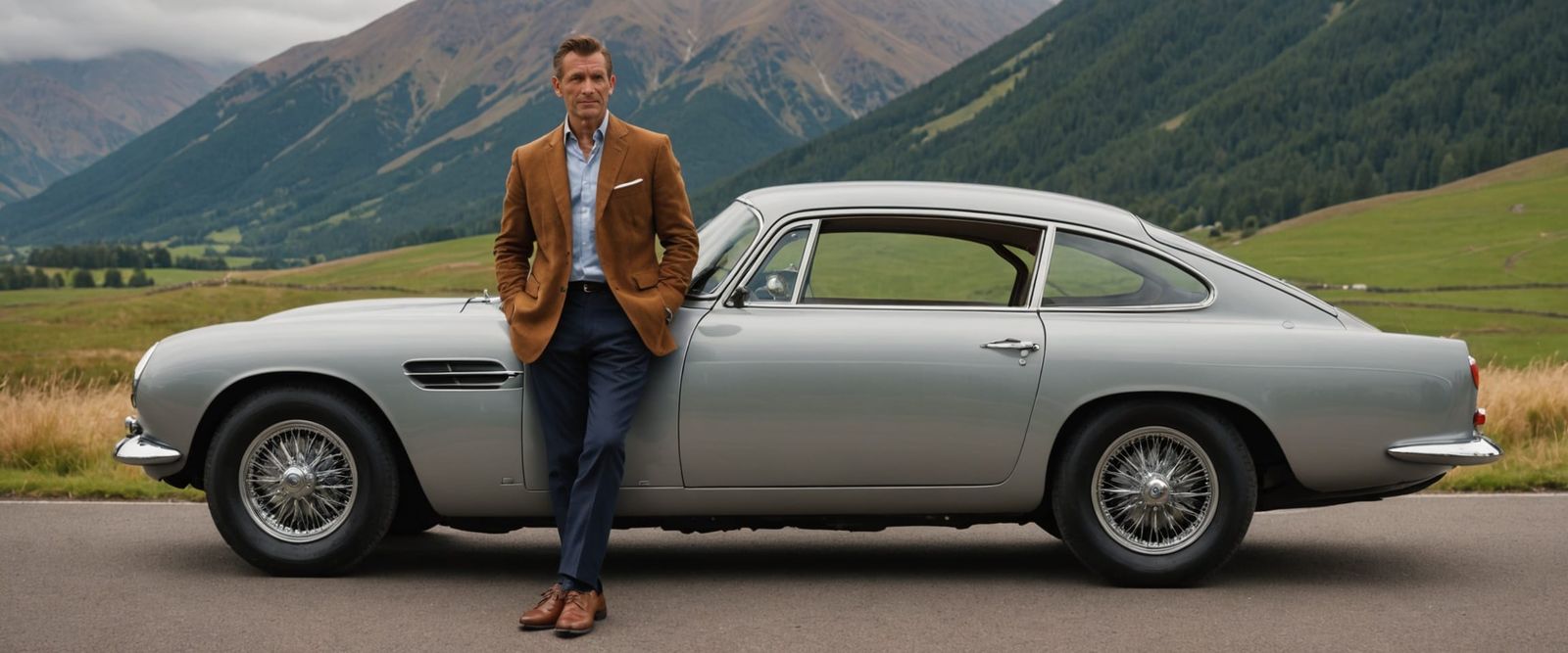 Sophisticated Spy Leans on Aston Martin DB5