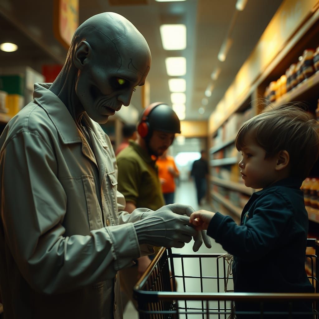 Mutant's Compassion: First Aid in a Grocery Store