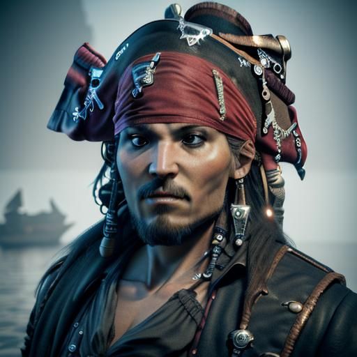 Hyperrealistic Pirate Portrait in Octane Render