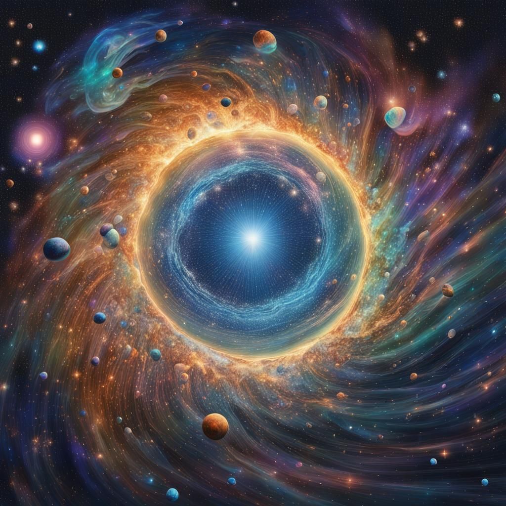 Cosmic Unity: A Holographic Astral Illustration