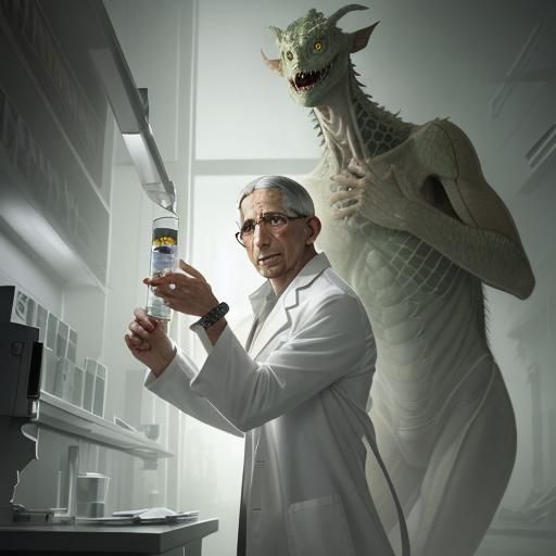 Sinister Human-Lizard Chimera Creation in Laboratory