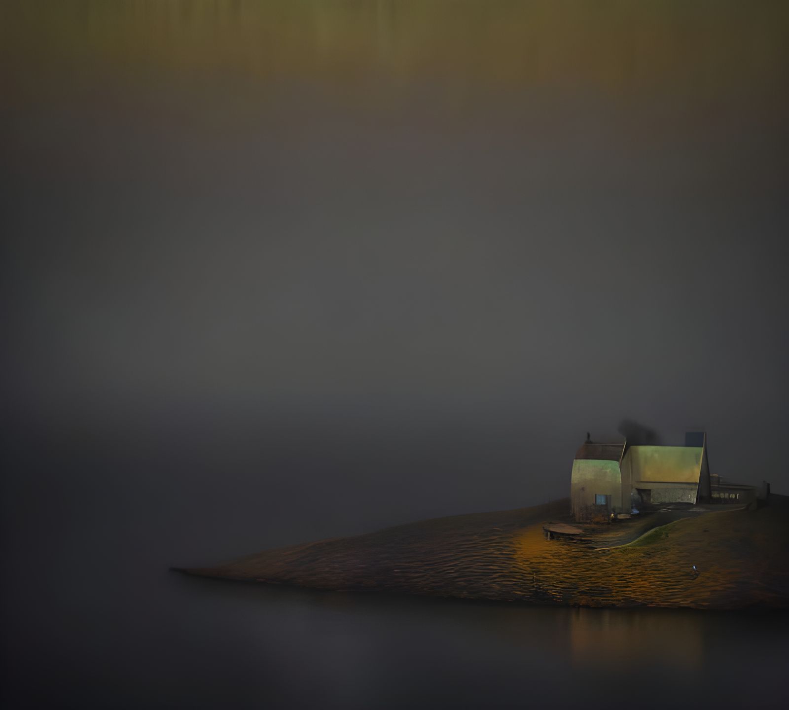 Abstract Gold Blending Cycles in Matte Painting Style