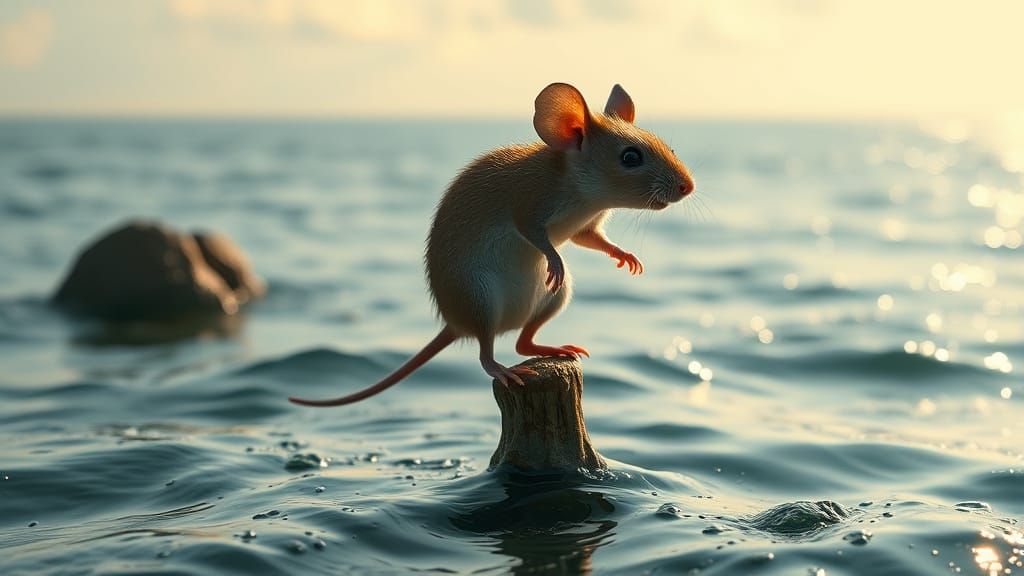 Rickety Mouse Performing in the Ocean